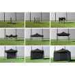 Pavilion comercial/gradina, pliabil, negru, 3x3 m