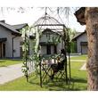Pavilion/foisor cu arcada pentru gradina, plante cataratoare, metalic, bronz antic, 180x156x275 cm