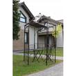 Pavilion/foisor cu arcada pentru gradina, plante cataratoare, metalic, bronz antic, 180x156x275 cm