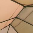 Pavilion/foisor pentru gradina/terasa, cadru metalic, cu perdele, bej, 4x3x2.64 m