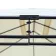 Pavilion/foisor pentru gradina/terasa, cadru metalic, cu perdele, crem, 4x3x2.55 m