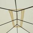 Pavilion/foisor pentru gradina/terasa, cadru metalic, cu perdele, crem, 4x3x2.55 m