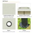 Pavilion/foisor pentru gradina/terasa, cadru metalic, cu perdele, crem, 4x3x2.65 m
