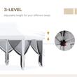 Pavilion/foisor pentru gradina/terasa, cadru metalic, cu plasa pentru insecte, alb si negru, 5.85x2.95x2.70 m