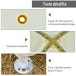 Pavilion/foisor pentru gradina/terasa, cadru metalic, cu plasa pentru insecte, bej, 3x3x2.35 m