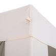 Pavilion/foisor pentru gradina/terasa, cadru metalic, cu plasa pentru insecte, bej, 3x3x2.35 m