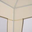 Pavilion/foisor pentru gradina/terasa, cadru metalic, cu plasa pentru insecte, bej, 3x3x2.35 m