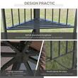 Pavilion/foisor pentru gradina/terasa, cadru metalic, cu plasa pentru insecte, cafeniu, 3x3x2.7 m
