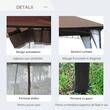 Pavilion/foisor pentru gradina/terasa, cadru metalic, cu plasa pentru insecte, maro si alb, 2.95x2.95x2.7 m