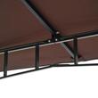 Pavilion/foisor pentru gradina/terasa, cadru metalic, cu plasa pentru insecte, maro si alb, 2.95x2.95x2.7 m