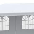 Pavilion pentru gradina/comercial, cadru metalic, 4 pereti, pliabil, alb, 5.85x2.95x1.95 m