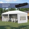 Pavilion pentru gradina/comercial, cadru metalic, material Oxford, 4 pereti, pliabil, alb, 5.85x2.95x2.70 m
