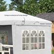 Pavilion pentru gradina/comercial, cadru metalic, material Oxford, 4 pereti, pliabil, alb, 5.85x2.95x2.70 m