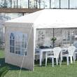Pavilion pentru gradina/comercial, cadru metalic, material Oxford, 4 pereti, pliabil, alb, 5.85x2.95x2.70 m