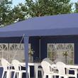 Pavilion pentru gradina/comercial, cadru metalic material Oxford, 4 pereti, pliabil, albastru, 5.85x2.95x2.70 m