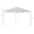 Pavilion pentru gradina/comercial, cadru metalic, material Oxford, pliabil, cu inaltime ajustabila, alb, 2.45x2.45x2.45 m