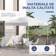 Pavilion pentru gradina/comercial, cadru metalic, material Oxford, pliabil, cu inaltime ajustabila, alb, 2.45x2.45x2.45 m