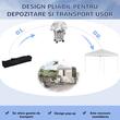 Pavilion pentru gradina/comercial, cadru metalic, material Oxford, pliabil, cu inaltime ajustabila, alb, 2.45x2.45x2.45 m