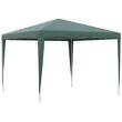Pavilion pentru gradina/comercial, cadru otel, tesatura PE, pliabil, cu accesorii montare, verde, 2.93x2.93x2.52 m