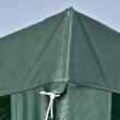 Pavilion pentru gradina/comercial, cadru otel, tesatura PE, pliabil, cu accesorii montare, verde, 2.93x2.93x2.52 m