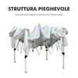 Pavilion pentru gradina/terasa, cadru metalic, material Oxford, pliabil, cu geanta, alb, 3x3x2.4 m