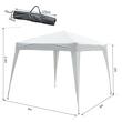 Pavilion pentru gradina/terasa, cadru metalic, material Oxford, pliabil, cu geanta, alb, 3x3x2.4 m