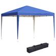 Pavilion pentru gradina/terasa, cadru metalic, material Oxford, pliabil, cu geanta si accesorii montare, albastru, 2.95x2.95x2.55 m