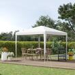 Pavilion pentru gradina/terasa, cadru metalic, pliabil, inaltime reglabila, alb, 2.7x2.7x2-2.54 m