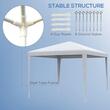 Pavilion pentru gradina/terasa, cadru metalic, pliabil, inaltime reglabila, alb, 2.7x2.7x2-2.54 m