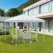 Pavilion pentru gradina/terasa, cadru metalic, pliabil, inaltime reglabila, alb, 2.7x2.7x2-2.54 m