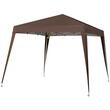 Pavilion pentru gradina/terasa, cadru otel, material Oxford, pliabil, cafeniu, 2.97x2.97x2.5 m