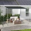 Pavilion pentru gradina/terasa, cu roti, cadru metalic, pliabil, negru, 3.02x3.02x2.5 m