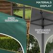 Pavilion pentru gradina/terasa, cu tarusi, corzi ancorare, geanta, reglabil, verde, 2.95x2.95x1.75 m