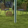 Pavilion pentru gradina/terasa, cu tarusi, corzi ancorare, geanta, reglabil, verde, 2.95x2.95x1.75 m