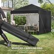 Pavilion pentru gradina/terasa, material Oxford, cu tarusi, corzi ancorare, contragreutati, geanta, reglabil, negru, 2.97x2.97x2.74 cm
