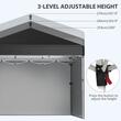 Pavilion pentru gradina/terasa, material Oxford, cu tarusi, corzi ancorare, contragreutati, geanta, reglabil, negru, 2.97x2.97x2.74 cm