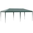 Pavilion pentru gradina/comercial, cadru otel, 4 pereti, pliabil, verde, 5.85x2.95x2.55 m