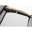Pavilion tip cort pentru gradina, cadru otel, plasa poliester, bej si gri, 3.60x3.60x2.35 m, Jumi