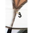 Pavilion tip cort pentru gradina, cadru otel, plasa poliester, bej si gri, 3.60x3.60x2.35 m, Jumi