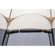 Pavilion tip cort pentru gradina, cadru otel, plasa poliester, bej si gri, 3.60x3.60x2.35 m, Jumi