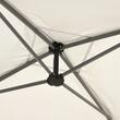 Pavilion/foisor pentru gradina/terasa, cadru metalic, cu plasa pentru insecte, inaltime ajustabila, maro, 3x3x2.7 m