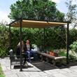 Pergola pentru gradina/terasa, retractabila, cadru metalic, bej, 3x3x2.27 m