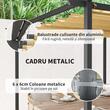 Pergola pentru gradina/terasa, retractabila, cadru metalic, bej, 3x3x2.27 m