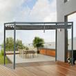 Pergola pentru gradina/terasa, retractabila, cadru metalic, gri, 2.98x2.13x2.22 m