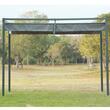 Pergola pentru gradina/terasa, retractabila, cadru metalic, gri, 2.98x2.13x2.22 m