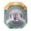 Perie sarma, tip cupa, cu toroane, pentru motocoasa/trimmer, Micul Fermier, 150 mm