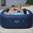 Piscina jacuzzi, gonflabila, patrata, cu pompa si filtru, prelata acoperire, dozator, bleumarin si alb, 840 L, 4-6 persoane, 180x180x71 cm, Bestway Lay-Z Spa