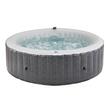 Piscina jacuzzi, gonflabila, rotunda, cu pompa si filtru, prelata acoperire, gri si alb, 930 L, 6 persoane, 204x70 cm, MSpa