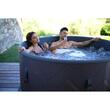 Piscina jacuzzi, gonflabila, rotunda, cu pompa si filtru, prelata acoperire, gri si maro, 930 L, 6 persoane, 173x65 cm, MSpa
