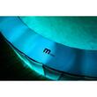 Piscina jacuzzi, gonflabila, rotunda, cu pompa si filtru, prelata acoperire, lumina LED, gri si alb, 930 L, 6 persoane, 204x70 cm, MSpa